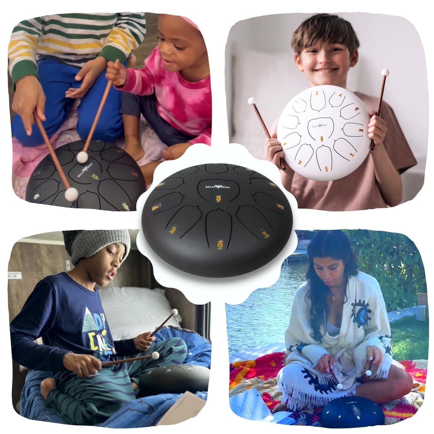 10 Inches 11 Tones - Balmy Handcrafted Tongue Drum for Therapeutic Sound Healing: Perfect for Kids & Adults