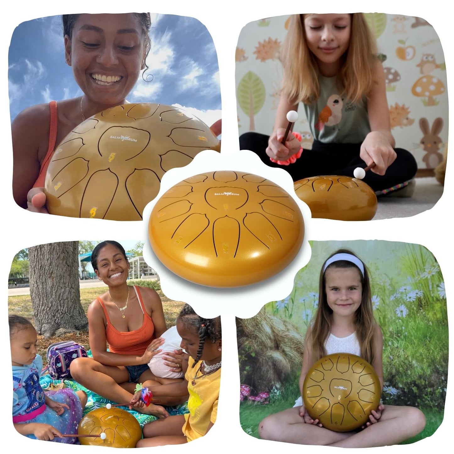 10 Inches 11 Tones - Balmy Handcrafted Tongue Drum for Therapeutic Sound Healing: Perfect for Kids & Adults