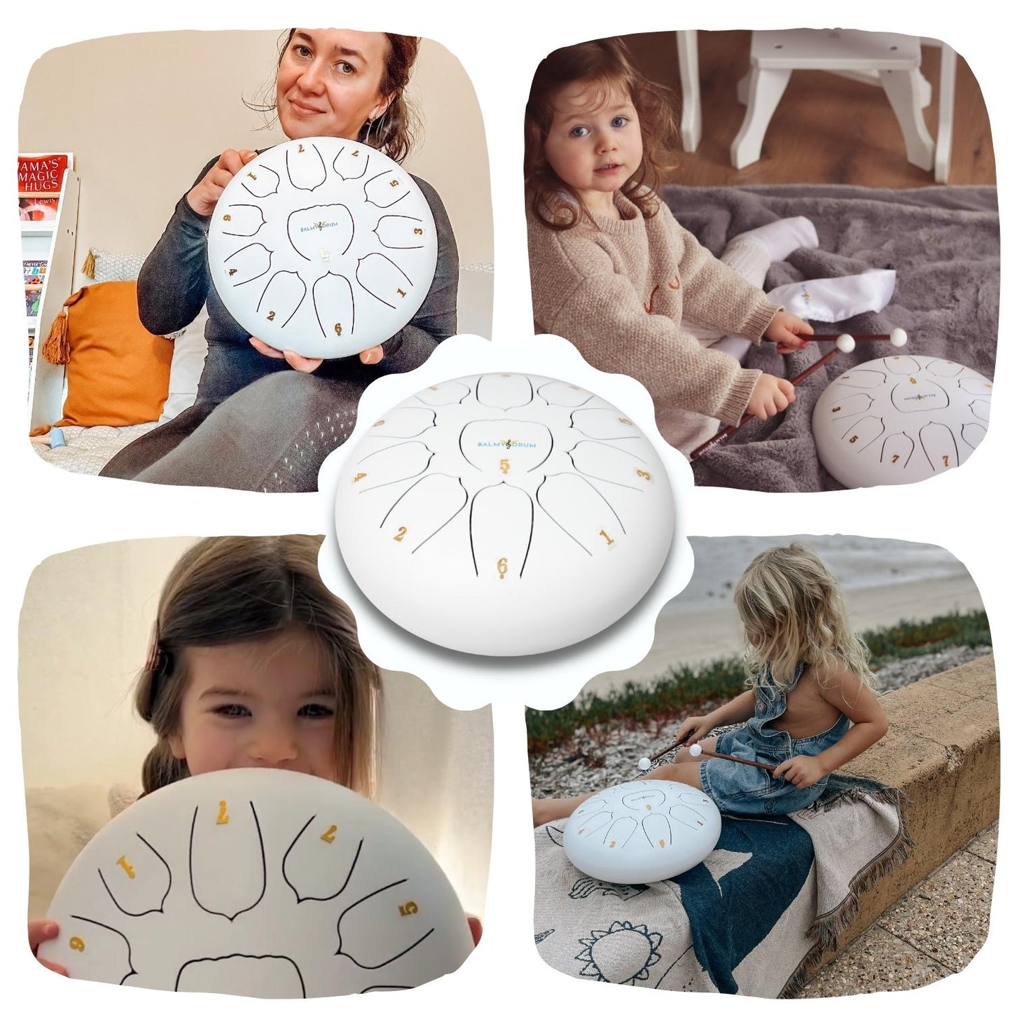 10 Inches 11 Tones - Balmy Handcrafted Tongue Drum for Therapeutic Sound Healing: Perfect for Kids & Adults