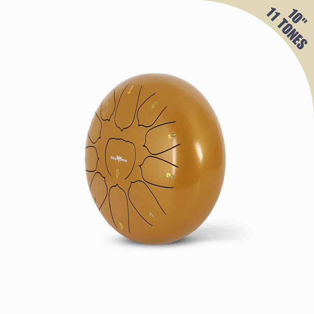 10 Inches 11 Tones - Balmy Handcrafted Tongue Drum for Therapeutic