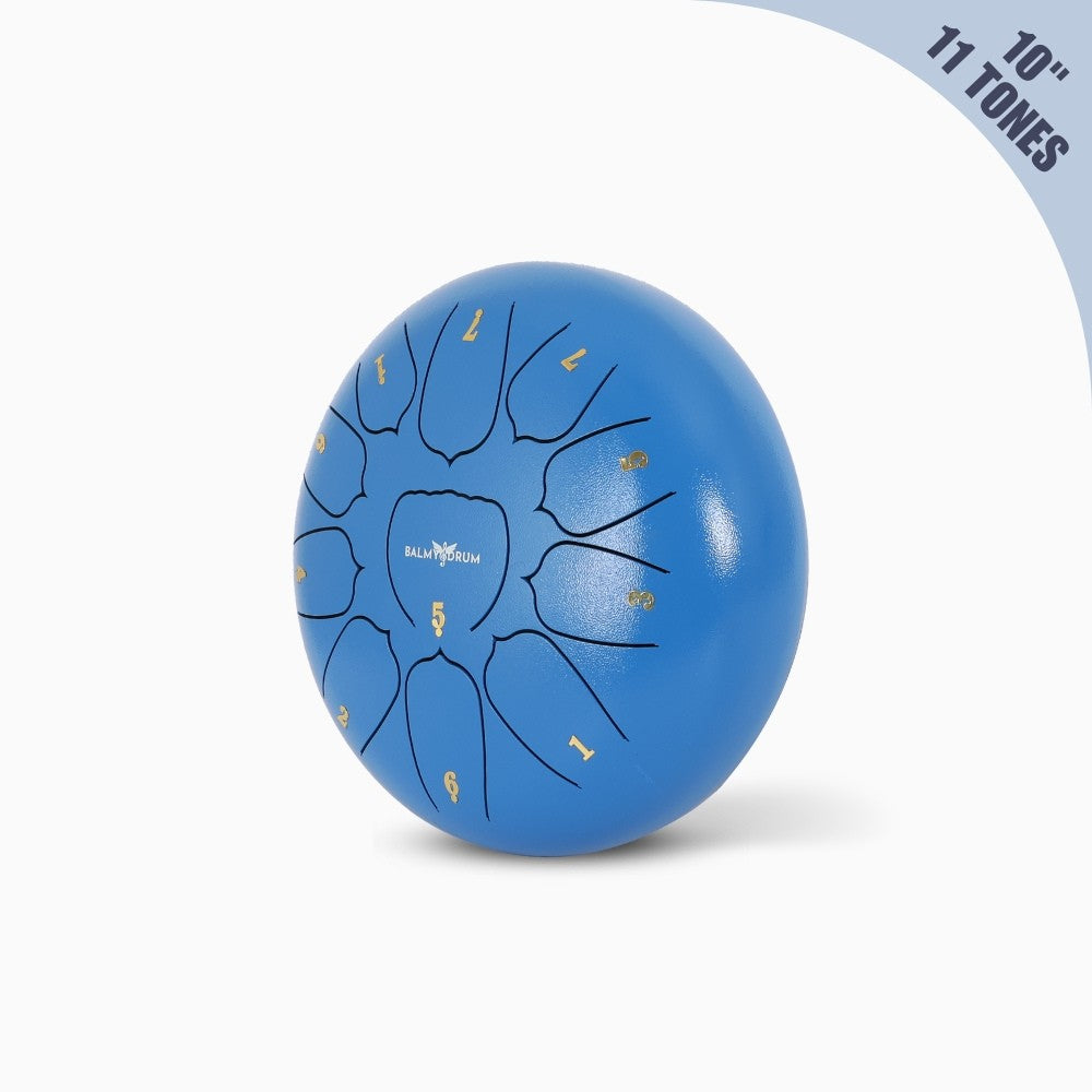 10 Inches 11 Tones - Balmy Handcrafted Tongue Drum for Therapeutic Sound Healing: Perfect for Kids & Adults