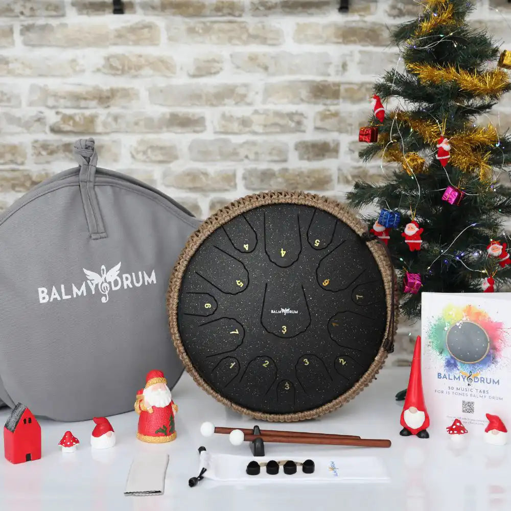 14 Inches 15 Tones - Balmy Handcrafted Tongue Drum for Therapeutic Sound Healing: Perfect for Kids & Adults