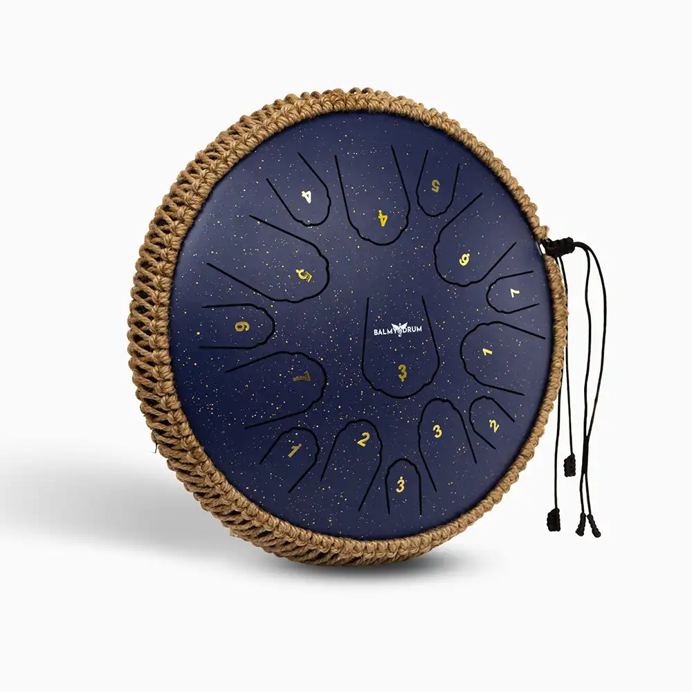 14 Inches 15 Tones - Balmy Handcrafted Tongue Drum for Therapeutic Sound Healing: Perfect for Kids & Adults