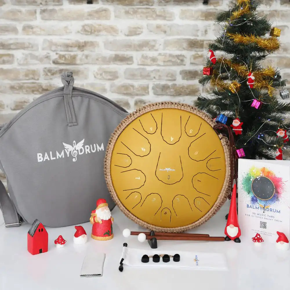 14 Inches 15 Tones - Balmy Handcrafted Tongue Drum for Therapeutic Sound Healing: Perfect for Kids & Adults
