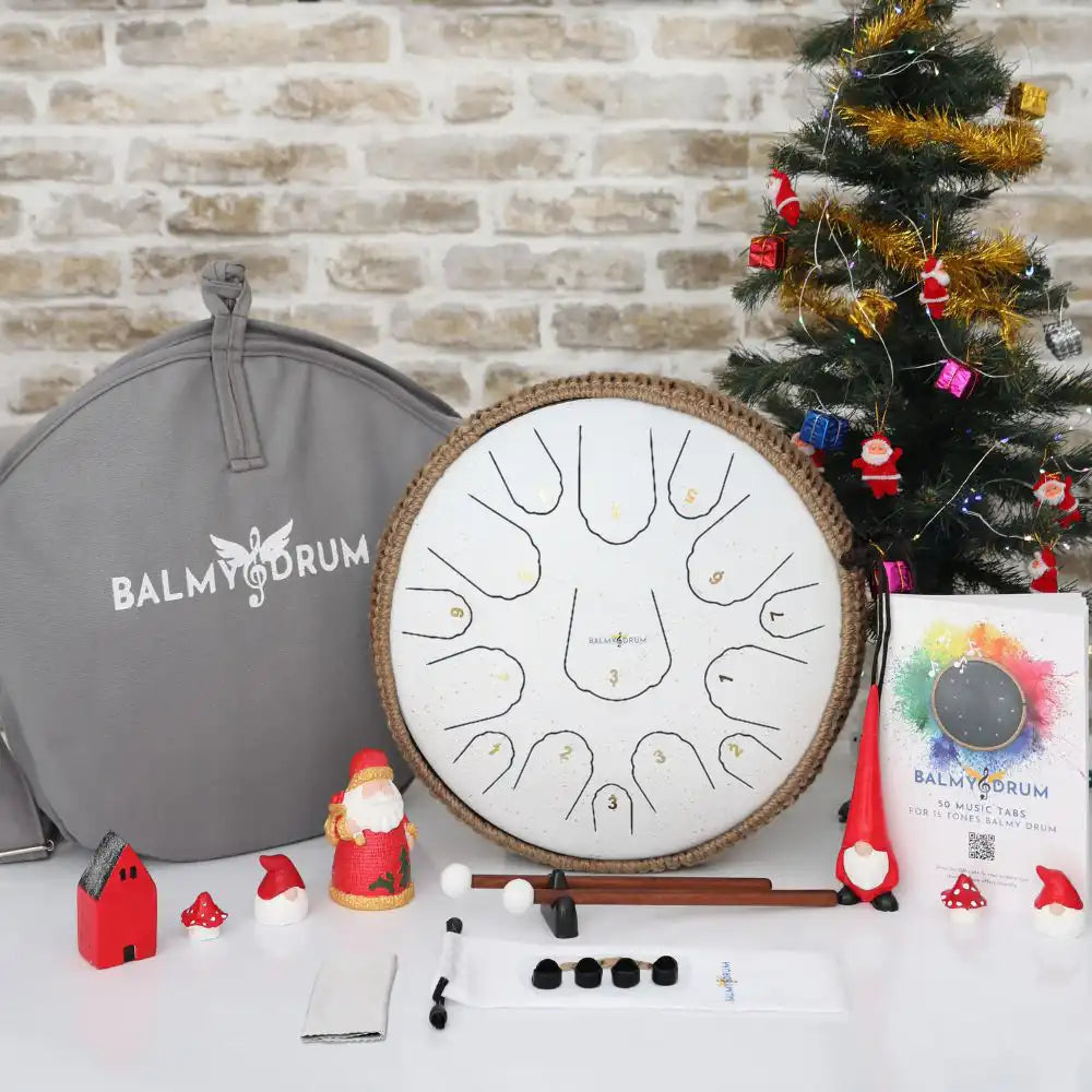 14 Inches 15 Tones - Balmy Handcrafted Tongue Drum for Therapeutic Sound Healing: Perfect for Kids & Adults
